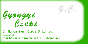 gyongyi csepi business card